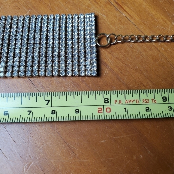 Bracelet, gold toned with clear stones - Picture 4 of 6